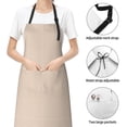 thumbnail image 6 of Picia Brown Gingham Waterproof Apron for Unisex Adult - Adjustable Bib Apron with Pockets, Ideal for Cooking, Gardening, Painting, and Household Chores, 6 of 9