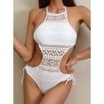 thumbnail image 1 of Traje de baño de una pieza, traje de baño de bikini hueco de encaje sexy europeo y americano, 1 of 5