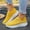 Yellow, variant on Womens Rhinestone Embellished Breathable Mesh Fly Knit Athletic Casual Shoes, Summer Going Out Shoes, Lightweight Comfortable Slip On Sneakers for Daily Wear