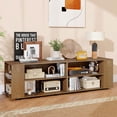 thumbnail image 4 of Topbuy TV Stand for 65 Inches TVs Modern Entertainment Center with 8 Open Shelves & 4 Cable Holes MDF TV Console Table Natural, 4 of 9