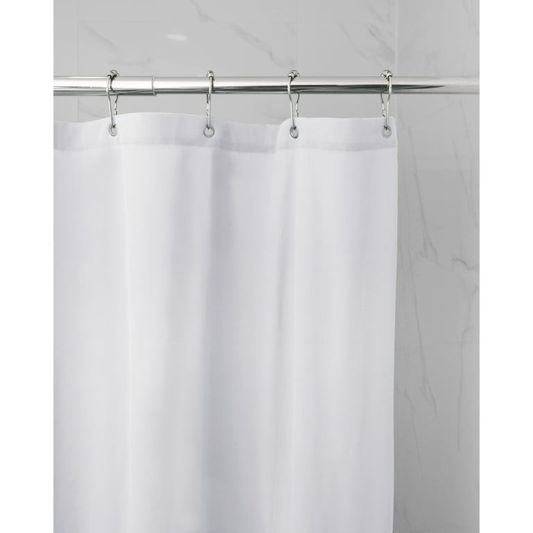 Better Homes & Gardens Ultimate Shield Solid 100% Waterproof Fabric Shower Curtain Liner - White - 70 x 72 in