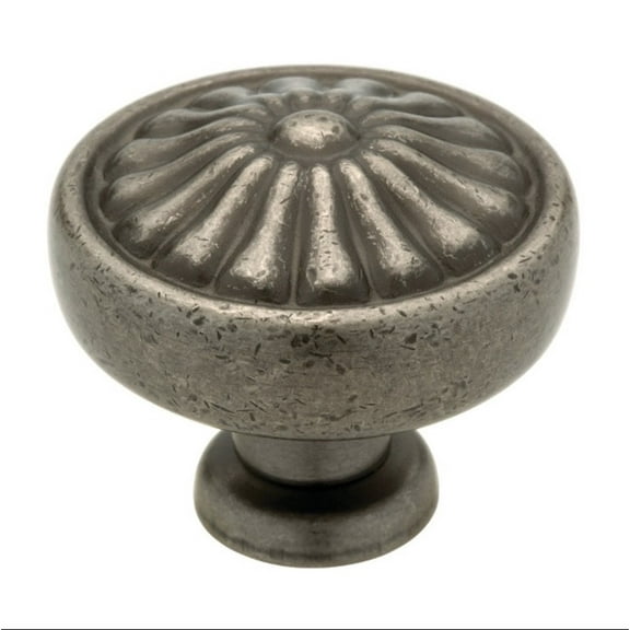 Avante P61813-PI Tumbled Pewter 1 1/4" Round Cabinet & Drawer Knob