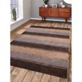 thumbnail image 1 of 8 x 10 ft. Contemporary Hand Knotted Loom Wool Area Rug, Brown & Beige, 1 of 1