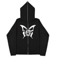 thumbnail image 3 of 2023 Sudaderas con estampado de mariposas oscuras europeas y americanas para hombres y mujeres, sudaderas con capucha góticas para parejas, sudaderas con cremallera de gran tamaño Harajuku, 3 of 4