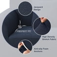 thumbnail image 4 of 2024 Jacquard Stretch Sofa Slipcover Textured Non Slip Couch Cover  Loveseat  Dark Gray, 4 of 6