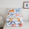 thumbnail image 5 of Homewish Cartoon Dog Twin Comforter Sets,Funny Animal Bedding Set,Blue,Polkadot Reversible,2pcs,1 Comforter and 1 Pillowcase, 5 of 7