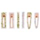 thumbnail image 2 of 6pcs Mujeres Floral Hair Barrettes Retro Acrílico Cuadrado Pelo Plaza Pinzas Horquillas, 2 of 5