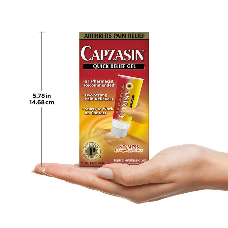 Capzasin Quick Relief Gel, Topical Analgesic with Capsaicin and