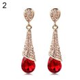 thumbnail image 5 of Ayyufe Women Waterdrop Chandelier Rhinestone Full Zircon Earrings Ear Stud Ear-clip, 5 of 6