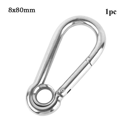 1/2pcs Quick Link M5~M12 Outdoor Climbing Gear 316 Stainless Steel Safety Hook Carabiner Buckle Ring Travel Kit 8X80MM