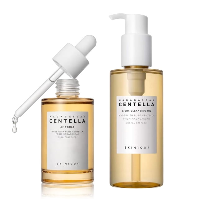 Bundle SKIN1004 Ampolla de centella de Madagascar de 55 ml más aceite limpiador de 200 ml