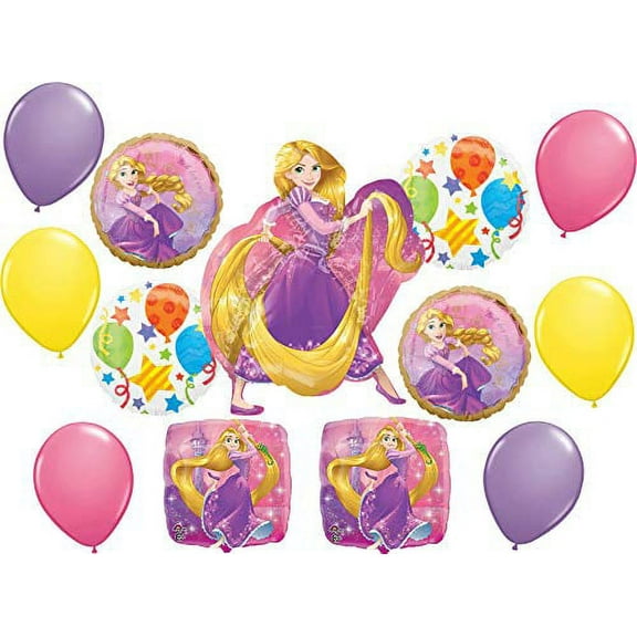 Princess Rapunzel Birthday Party Supplies 13 pc Balloon Bouquet Decorations