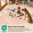 thumbnail image 4 of Design&I 9'x12' Washable Area Rug Snag-Free Shaped Border Bordered Scallop Frame Solid Gaura Scroll Detail for Dining Room, Basement, Large Office, 4 of 7