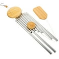 thumbnail image 6 of FELTECHELECTR 1Set Wood Aluminum Nylon Rope Wind Chime for Patio Hanging Decor 27.2X3.1X3.1in, 6 of 8