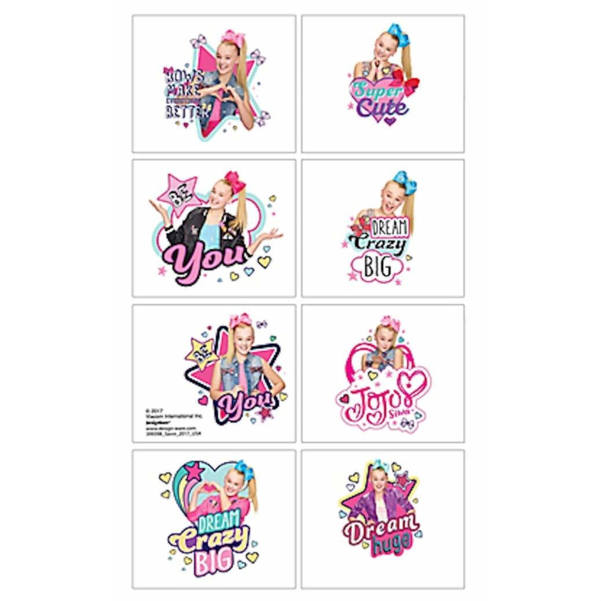JoJo Siwa Tattoo Sheet (1) - Walmart.com
