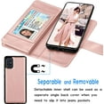 thumbnail image 3 of Tekcoo Wallet Case for Galaxy A51 4G / Galaxy A51 5G 2020 Luxury ID Cash Credit Card Slots Holder Carrying Pouch Folio Flip PU Leather Cover [Detachable Magnetic Hard Case] Lanyard - Rose Gold, 3 of 6