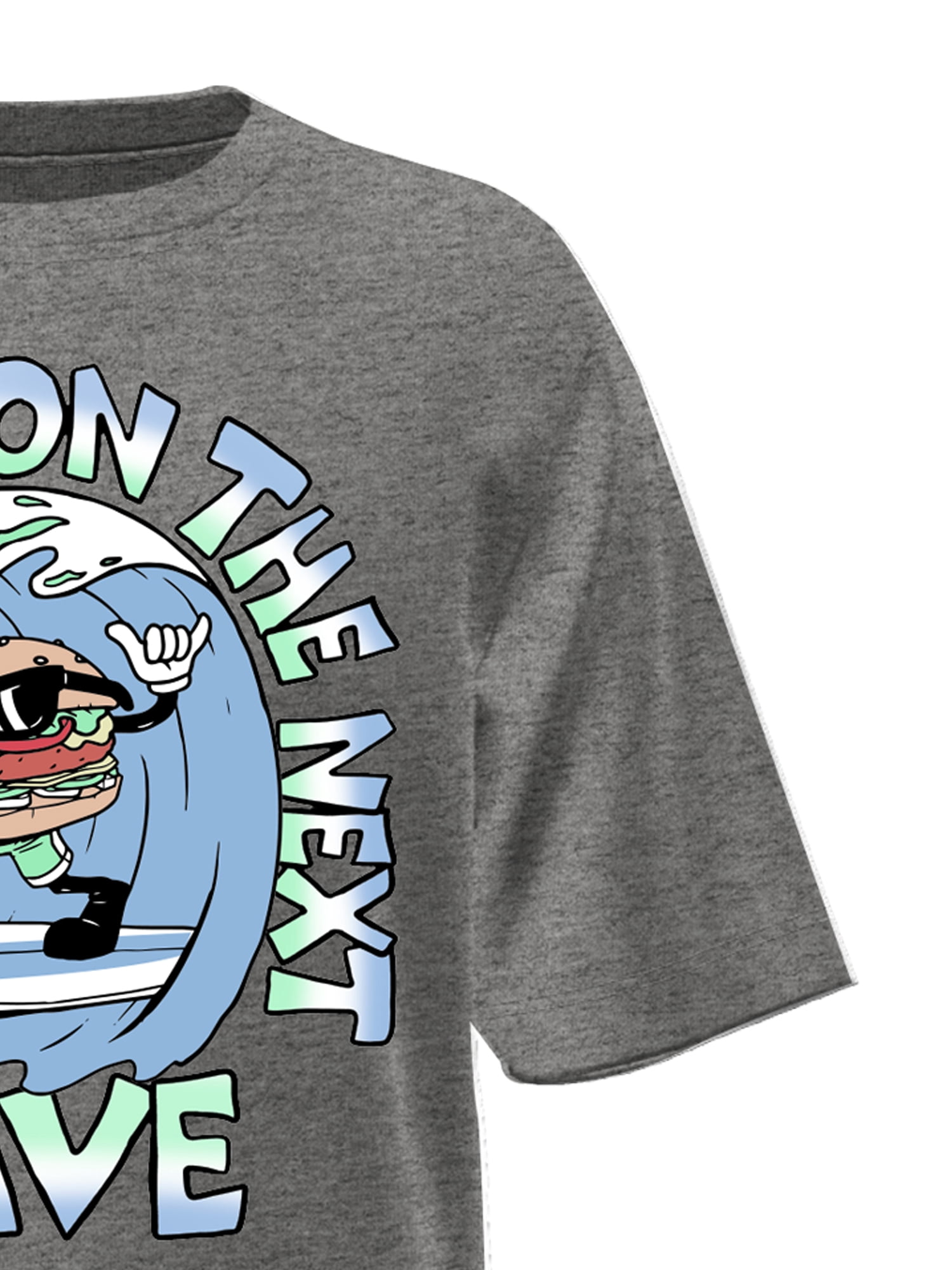 Wonder Nation Surf Burger, Crew Neck, Short Sleeve, Graphic T-Shirt, Sizes 4-18
