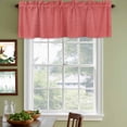 thumbnail image 3 of Vintage Coral Red Curtain Valances for Windows, Kitchen Valance Window Treatments Panel 2 Pack, Farmhouse Retro Solid Color Linen Texture Rod Pocket Short Curtains for Bathroom Bedroom 42 x 12 Inch, 3 of 8