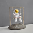 thumbnail image 2 of Rongfmy Resin Astronaut Figurine Toy Astronaut Cake Topper Deocration Spaceman Desktop Style 1, 2 of 7