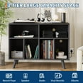thumbnail image 4 of Accreate Large Record Player Stand with Power Outlet, Farmhouse Vinyl Record Storage Cabinet Holds 350 Albums, 6 Storage Cubbies for Living Room, Bedroom, Office, 4 of 7