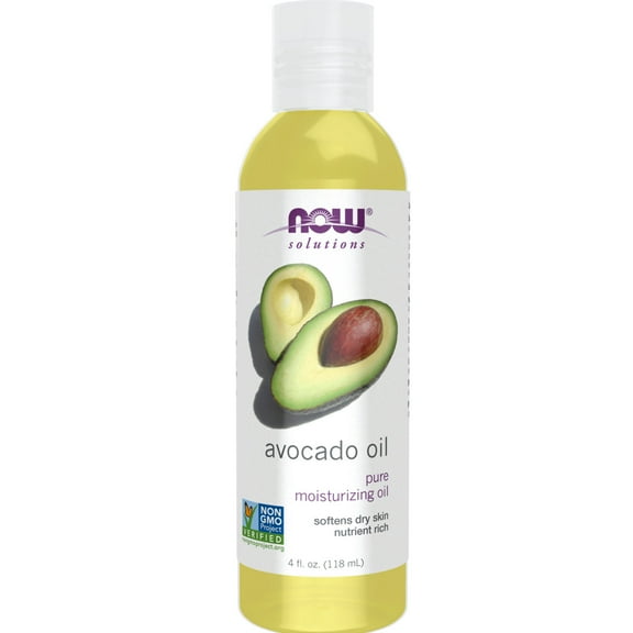 NOW Solutions, Avocado Oil, 100% Pure Moisturizing Oil, Nutrient Rich and Hydrating, 4-Ounce