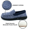 thumbnail image 4 of DL Mens Moccasin House Slippers Memory Foam Cozy Comfy Indoor Bedroom Slippers, 4 of 7