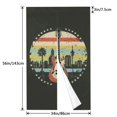 thumbnail image 3 of DouZhe Doorway Drape Split Curtains, Retro Guitar and City Pattern Room Divider Privacy Door Curtains, 34" x 56", 3 of 7
