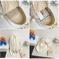 thumbnail image 5 of Mochila escolar kawaii WEIHJMXG con colgante de oso para estudiantes de secundaria blanco, 5 of 5