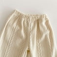 thumbnail image 4 of Diufon Unisex Boys Girls Knitted Pants Cotton Lantern Thin Warm Cropped Pants Elastic Waist Loose Long Trousers for Baby, 4 of 4