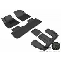 3D MAXpider 2017-2023 Fits GMC Acadia 2Nd Row Bucket Seats 1st Row 2nd Row 3rd Row Kagu Carbon Fiber Embossed Pattern Black Floor Mat L1GM02201509