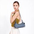 thumbnail image 4 of HUISZJ Shoulder Bag, Punk Style Shoulder Bag Clutch Handbag, PU Leather Top Handle Handbag for Travel Commute Work (Blue), 4 of 8