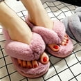 thumbnail image 3 of Xinyolin 1 Pair Women Slippers Thicken Furry Plush Practical Winter Flip Flops for Home, 3 of 8