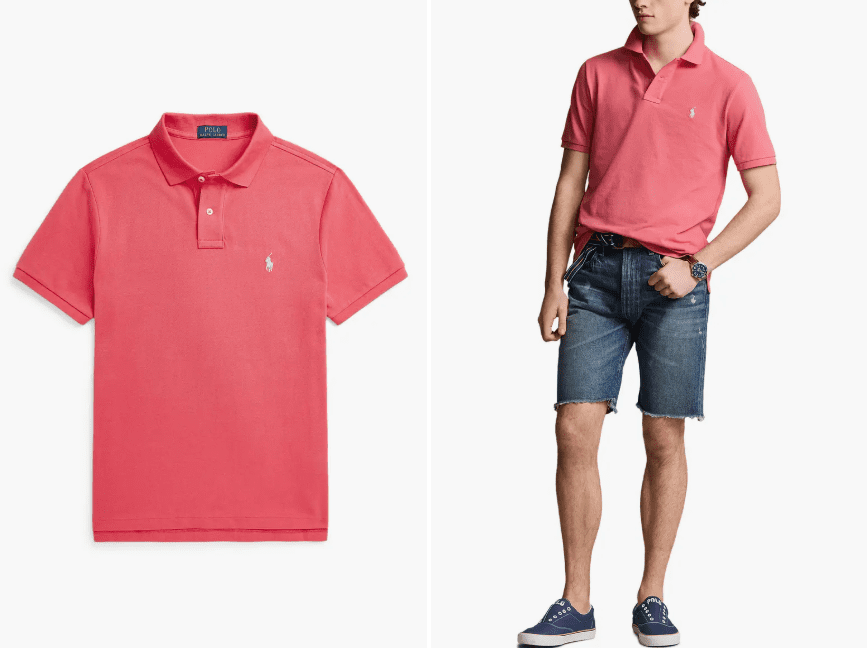 $89.5 Ralph Lauren Men's, Custom Slim Short Sleeve Cotton