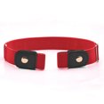 thumbnail image 2 of Weikingp Clearance! Belts for Women, Unbuttoned Elastic Belt for Men Women Unbuttoned Elastic Slim Belt for Jeans And Dresses, Womens Belt, Western Belts for Woman Red, 2 of 3