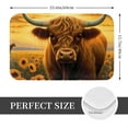 thumbnail image 2 of Picia Sunset Sunflower Cow A Pattern Flannel Doormat – 16x24 Inch Non-Slip Indoor Mat, Absorbent & Quick-Dry Rug for Entryway, Bathroom, Kitchen, and Bedroom, Machine Washable, 2 of 7
