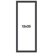 12x33 Frame Black Real Wood Picture Frame Width 1.25 inches | Interior Frame Depth 0.5 inches |