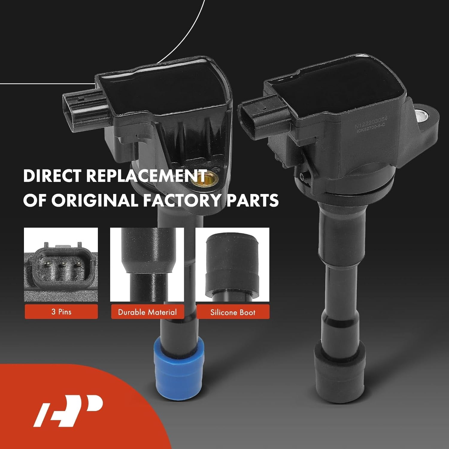 A-Premium Set of 8 Ignition Coil Pack and Iridium Spark Plugs Compatible with Honda Civic 2012-2015 1.5L, Insight 2010-2014 1.3L & Acura ILX 2013-2015 1.5L, Replace# 30520RBJ003, 30520RBJS01