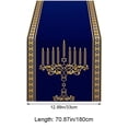 thumbnail image 3 of Jiibva Hanukkah Table Runner Chanukah Menorah Star of David Table Decor Jewish Holiday Party Kitchen Dining Home Decorations, 3 of 7