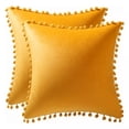 thumbnail image 1 of Fundas Para Cojines Decorativos De Terciopelo 45x45 Cm,2 Pzs Naranja Amarillo, 1 of 5