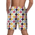 thumbnail image 4 of Uemuo Polka Dot Pattern Mens Swim Trunks Quick Dry Board Shorts with Mesh Lining, Stretch Beach Shorts Quick Dry No-Chafing Board Shorts-XX-Large, 4 of 9