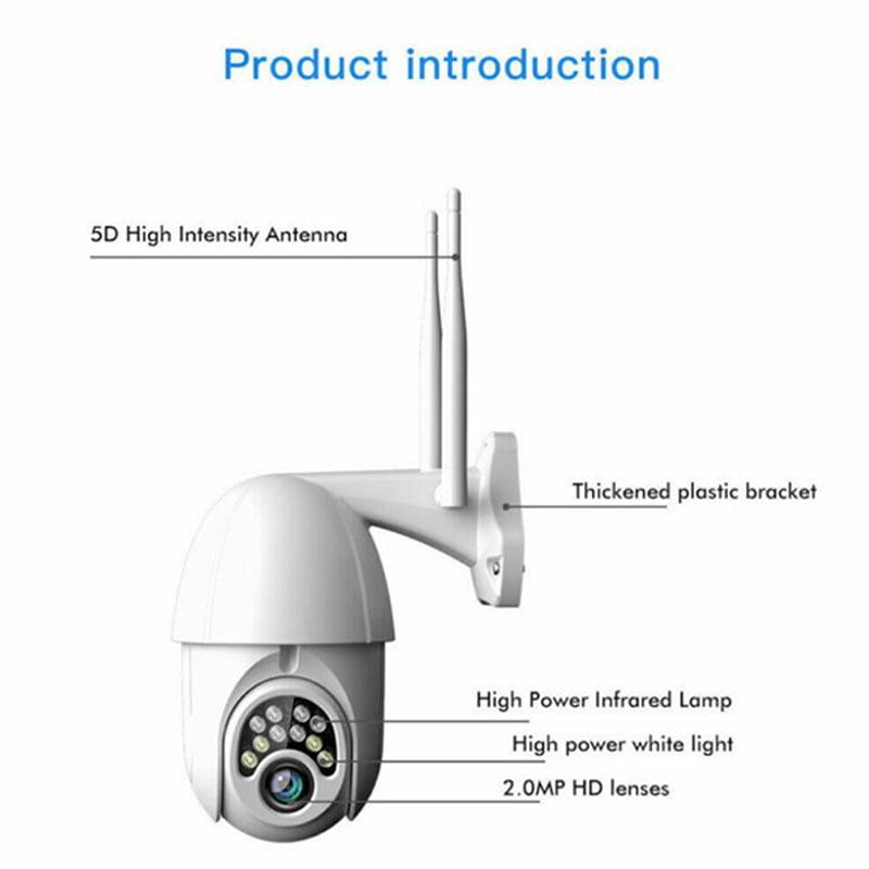- 1080P HD Night Vision Bulb-Type Surveillance Camera White WiFi Indoor Home Surveillance Camera System 2-Way Audio Hapshey Pan Tilt 360° View Security Camera Wireless Outdoor 