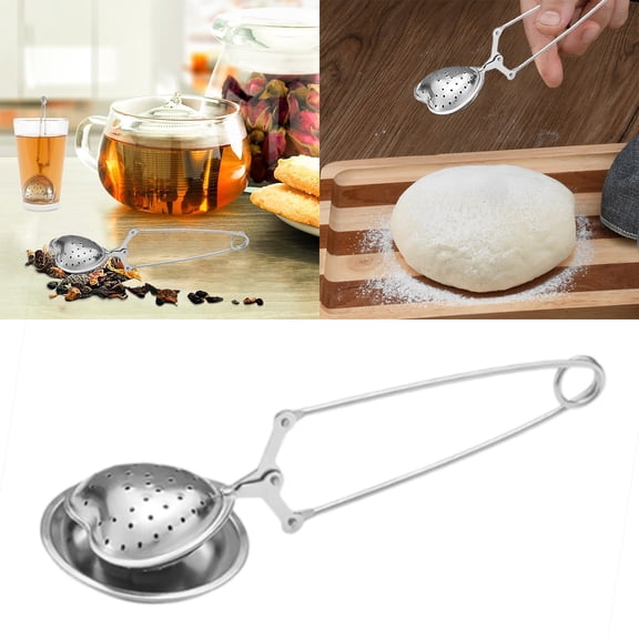 Strainers Stainless Steel Heart Shaped Tea Infuser for Loose Leaf Tea Fine Mesh Tea Diffuser Tea Accessories Baking Supplies Powder Stick Pot