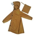 thumbnail image 4 of SJLDQY Children's Raincoat With School Bag And Hood Boys And Girls Students Children Solid Color Long Raincoat, 4 of 5