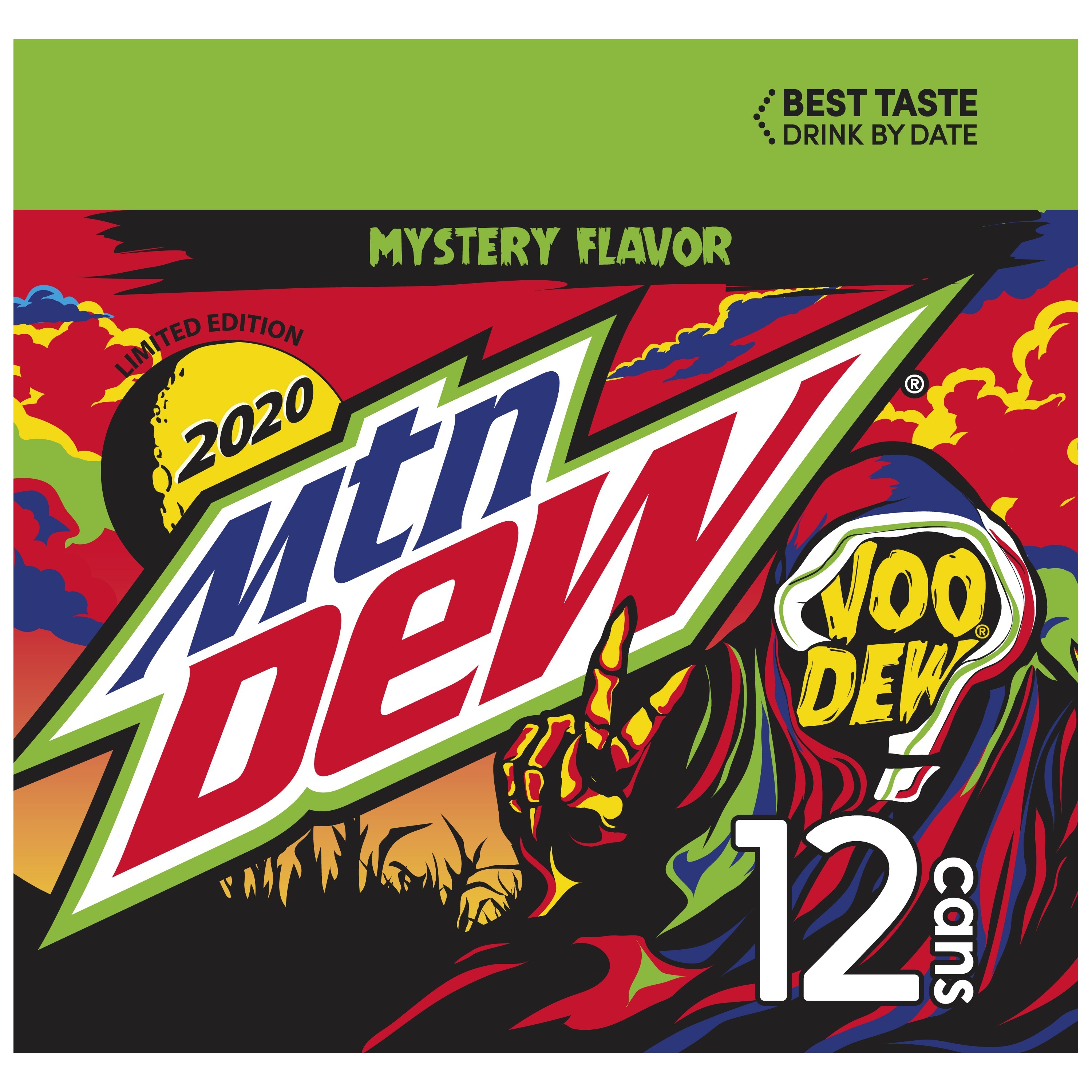 Mtn Dew Soda VooDew 12 Fluid Ounce Can/ 12 Pack