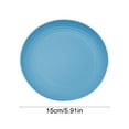 thumbnail image 3 of Dinner Plates – 5.9 x 5.9 x 0.6in Shatterproof Plastic Reusable Trays, Dishwasher & Microwave Safe for Kitchen, Camping(Light Blue), 3 of 6