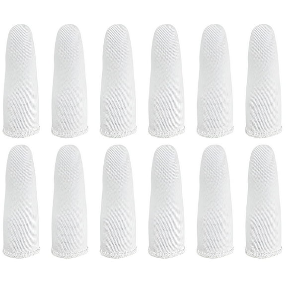 XIRQI 60 pcs Cotton Finger Cots Breathable Fingertip Protector Non-skid Finger Covers