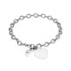 thumbnail image 1 of Pulsera de acero inoxidable con 26 letras y dije de luna y corazón, ideal como regalo para hombres y mujeres (alfabeto S), 1 of 7
