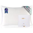 thumbnail image 1 of Funda de almohada ZIMASILK King de seda de morera 100% 600 hilos, blanca, 1 of 7