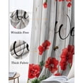 thumbnail image 3 of Red Spring Floral Blackout Curtains for Bedroom Living Room Darkening Curtains 63 Inches Long Welcome Green Botanical Vintage Window Curtain 2 Panels Set Window Treatment Grommet Drapes 42"x63", 3 of 9