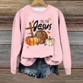 thumbnail image 2 of WREESH Thanksgiving Shirts Trendy Fall Sweatshirts for Women 2025, Letter Pumpkin Printed Crewneck Sweatshirts, Loose Casual Pullover Tops Teen Girl Clothes Pink, 2 of 4